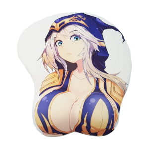 League of Legends ashe 3D Mousepad-Soft Breast 3D Silicon Mouse Pad Mat Wrist Rest