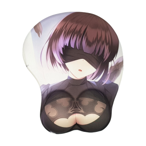 NieR:Automata YoRHa 2B 3D Mousepad-Soft Breast 3D Silicon Mouse Pad Mat Wrist Rest