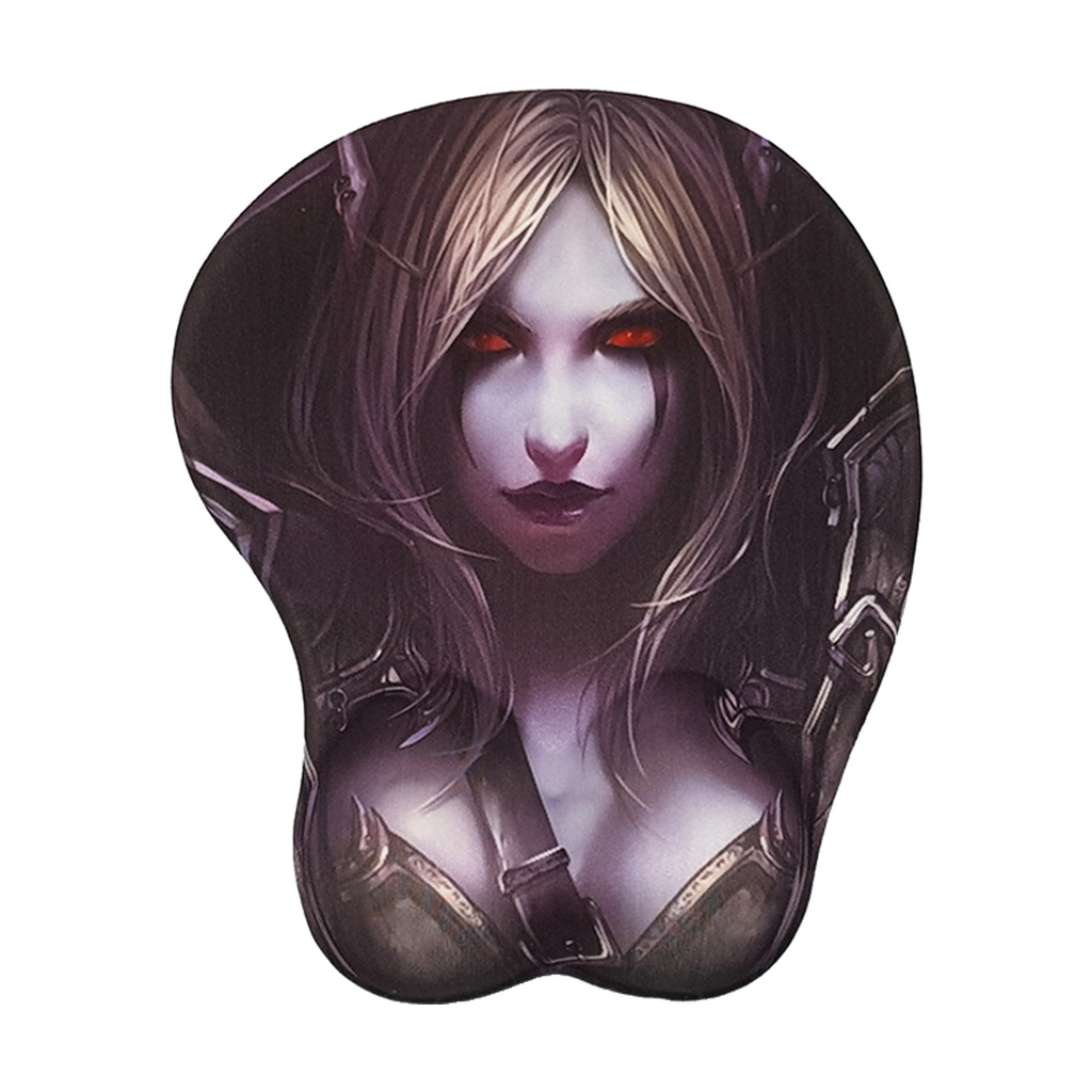 World of Warcraft Sylvanas Windrunner 3D Mousepad-Soft Breast 3D Silicon Mouse Pad Mat Wrist Rest