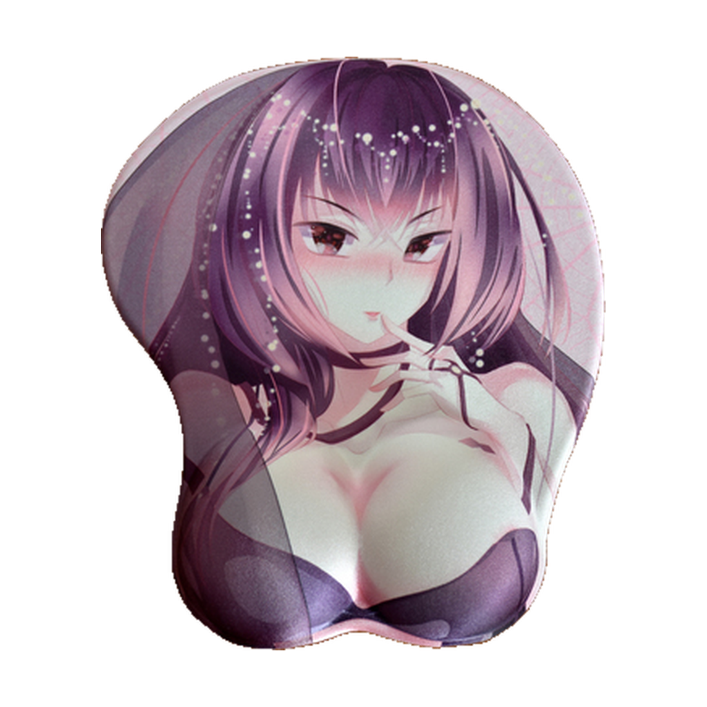 Fate/Grand Order Scathach 3D Mousepad-Soft Breast 3D Silicon Mouse Pad Mat Wrist Rest