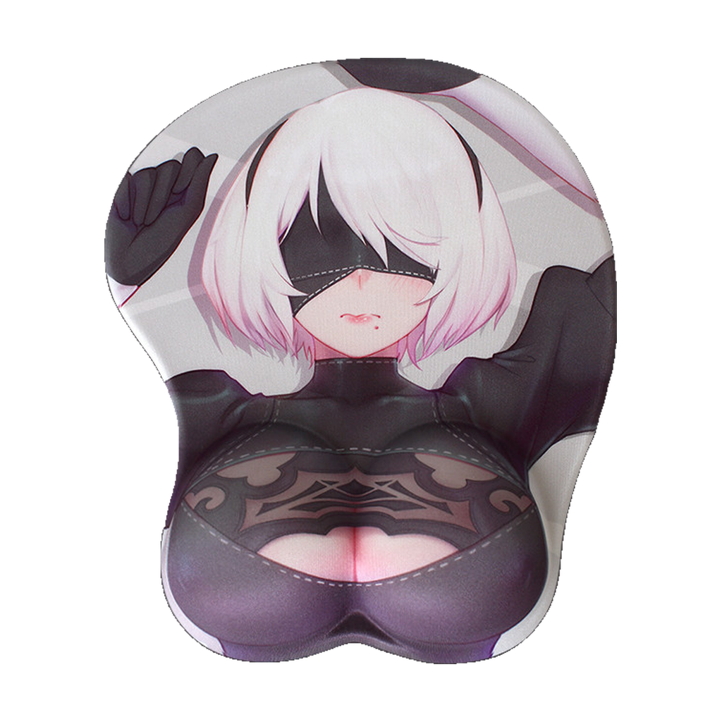 Nier: Automata 2B 3D Mousepad-Soft Breast 3D Silicon Mouse Pad Mat Wrist Rest