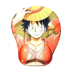 One Piece Monkey D. Luffy 3D Mousepad-Soft Breast 3D Silicon Mouse Pad Mat Wrist Rest