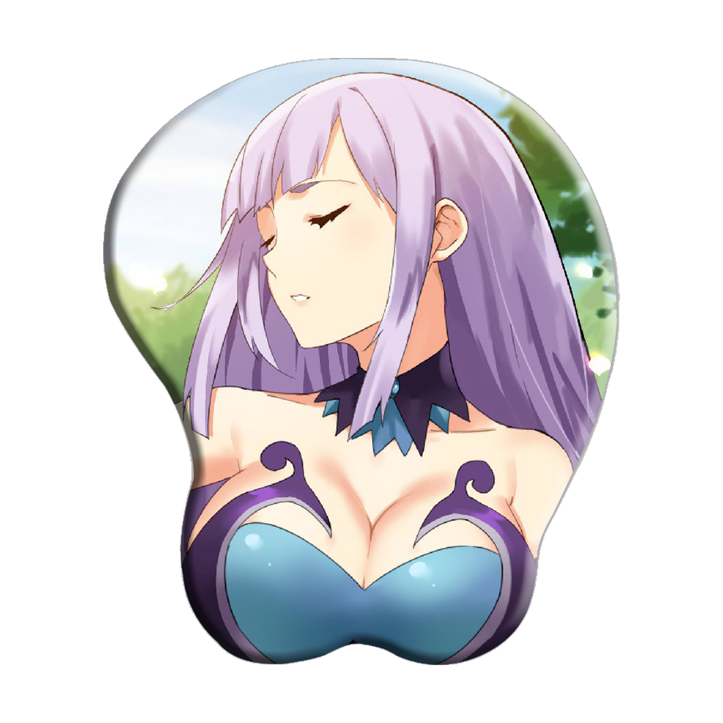 Hyperdimension Neptunia Arfoire 3D Mousepad-Soft Breast 3D Silicon Mouse Pad Mat Wrist Rest